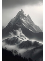 Тетрадь А4 7БЦ  96л кл. сшивка Проф-Пресс "Горы в тумане" глянц.лам.