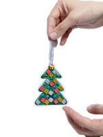 Набор для творчества "Ёлочные украшения" стразы 4 игрушки 5+