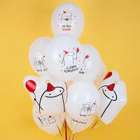 Шар с рисунком 14"  ДР Человечки Мемы, ассорти 36 см 50 шт. в уп.