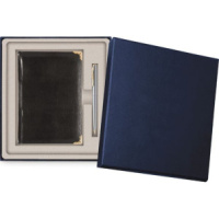 Набор подарочный "Bellagio" ежедн. 2024г А5, 352стр., черный, тв. обл., иск. кожа, + шар.ручка