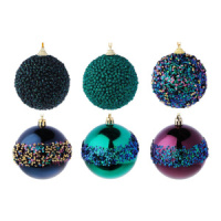 Подвесное украшение  8см "Ассорти" пластик, с обсыпным декором, ассорти, 8 дизайнов