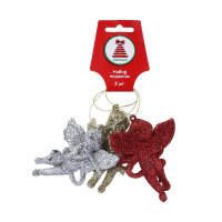 Набор подвесных украшений 8*6см "Ангелы" 3шт/уп пластик