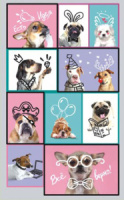 Набор наклеек  "Собаки мемы 2" 160*97мм с блёстками Набор наклеек  "Собаки мемы 2" 160*97мм с блёстками