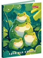 Блокнот А7 7БЦ  48л "Семейство лягушек" клетка, глянц.лам.