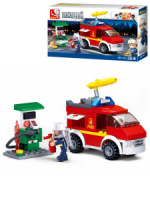 Конструктор пластм. Sluban "Пожарные. Пожар на заправке" 136 дет.