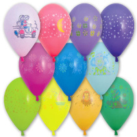 Шар с рисунком 12"  Ассорти 30 см 100  шт. в уп.