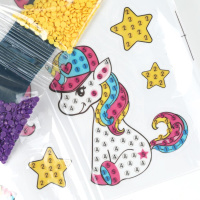 Мозаика алмазная-стикер 5 дизайнов "Единороги"