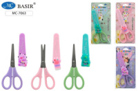 Ножницы детские Basir 13,5см "Кошкины лапки" в пластик.чехле