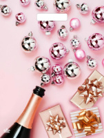 Пакет с вырубной усил. ручкой 31х40 (60мк) Шары из стекла