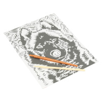 Гравюра 18*24см БЕЛАЯ голография "Пес" 3+