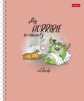 Тетрадь А5  48л ЛИН. гребень Hatber "Утро добрым не бывает" 4 диз.в спайке, белизна 98%