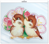 Плакат 20*30см "Воробьи весною"