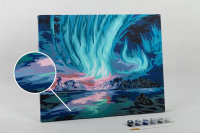 Живопись по номерам с акрилом 50*40см "Северное сияние"