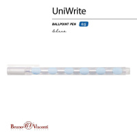 Ручка гелевая BV  0,5мм "UniWrite. Light blue polka dots" синяя