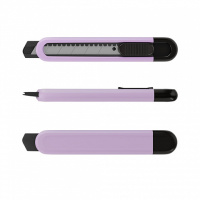 Нож канцелярский ЕК Butterfly Pastel Bloom, с автомат.фиксацией лезвия, 18 мм, ассорти, блистер