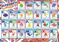 Плакат пиши-стирай 42*60см "Английский алфавит"