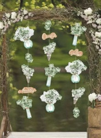 Гирлянда "Свадебные букеты" вертикальная 2м