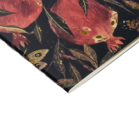 Записная книжка А6  32л. картон, мягк.пер. "Flora. Гранат" лин.