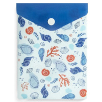 Конверт на кнопке  с рисунком 158*114мм, Ракушки