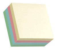 Бумага с липким краем (76*76мм) 400л, 4цв., ПАСТЕЛЬ