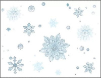 Конверт для денег 115*90мм "Снежинки на белом"