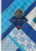 Тетрадь А4  80л кл. гребень Hatber "Gold ornament" выб.лак.