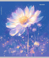 Тетрадь А5  96л кл. Проф-Пресс "Цветы под луной" глиттер