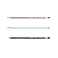 Карандаш Dots НВ трехгранный с ластиком, тубус