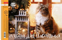 Альбом А4 24л гребень "Кот Борис", перфорация на отрыв,  пл. 100 гр/м