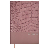 Ежедневник недат. А5 160л., кож.зам., тв.пер. "Кроко Манчестер пепельно-сиреневый" тиснен., ляссе