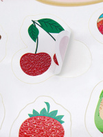 Набор наклеек 150*225мм, 1 л. "Блестящие наклейки. Фрукты и сладости"