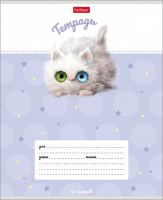 Тетрадь А5 12л кл. Hatber "Кошарики" 5 диз.в спайке, белизна 98%