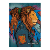 Записная книжка 120*170мм  80л., 7БЦ "Крутой лев" мат.лам., выб.УФ-лак