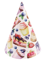 Набор для праздника  "Вкусняшки"  тарелка 6шт, стаканы 6 шт, колпаки 6 шт