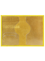 Обложка для паспорта натуральная кожа Флоттер, жёлтая , тисн.конгрев