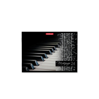 Тетрадь для нот А5, 24л. "Мелодия", горизонтальная