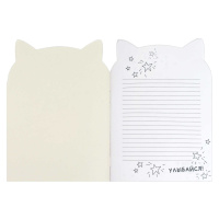 Блокнот 120*170мм  32л скоба "Звездный кот" лин., фигурн.вырубка, мат.лам.