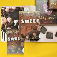 Блокнот А6 7БЦ  80л "Sweet life" клетка, глянц.лам.