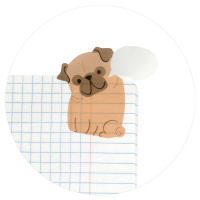 Закладки с липким краем (46*48мм, 47*49мм, 49*49мм)  3 цв, по 25л. "Псы" пластиковые