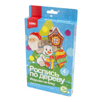 Роспись по дереву Игрушки на ёлку "Зимине напевы" 4 шт 5+