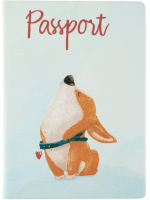 Обложка для паспорта "Корги" ПВХ slim