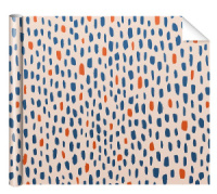 Бумага упаковочная 70*100см "Точки" металлизированная