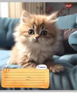 Тетрадь А5 24л лин. Проф-Пресс "Котик дома" 5 диз.в спайке, белизна 100%