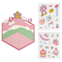 Наклейки-румбокс д/создания миниатюрных сцен 12,5*15см "Кролик. Парк развлечений"