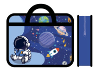 Папка А4 (330*260*120) с ручками, молния, пластик "Космическая история"