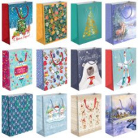 Пакет подар. бум. новогодн. 26*32*12 см 160 гр/м2 Новогоднее ассорти