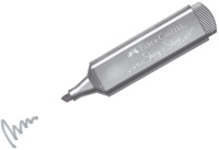 Текстовыделитель Faber-Castell "TL 46 Metallic", 1-5мм, мерцающий серебряный
