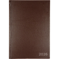 Ежедневник дат. 2026г А5 Attomex 336стр., коричневый, бумвинил, тисн.фольгой, офсет 60г/м2