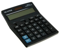 Калькулятор 12 разр. Skainer  настольный двойное питание черный