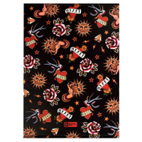 Конверт на кнопке  с рисунком 6 отд. 240*345мм, Олд скул тату